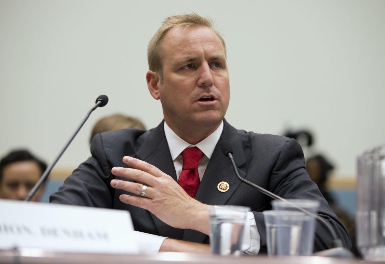 FILE -- In this July 23, 2013 file photo is Rep. Jeff Denham, R-Calif., testifying on Capitol Hill in Washington, before the House Judiciary subcommittee on Immigration and Border Security hearing; "Addressing the Immigration Status of Illegal Immigrants Brought to the United States as Children". Denham, whose district is in California's agricultural heartland of the San Joaquin Valley, is not worried that Congress' failure to pass immigration legislation will hurt his reelection.