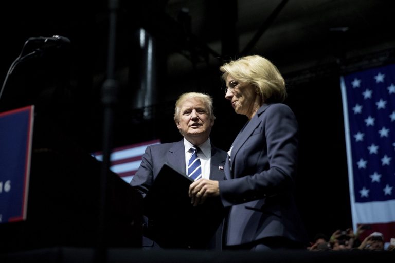 Betsy DeVos is uniquely suited to help build bipartisan state coalitions from the bottom up. (AP Photo/Andrew Harnik)