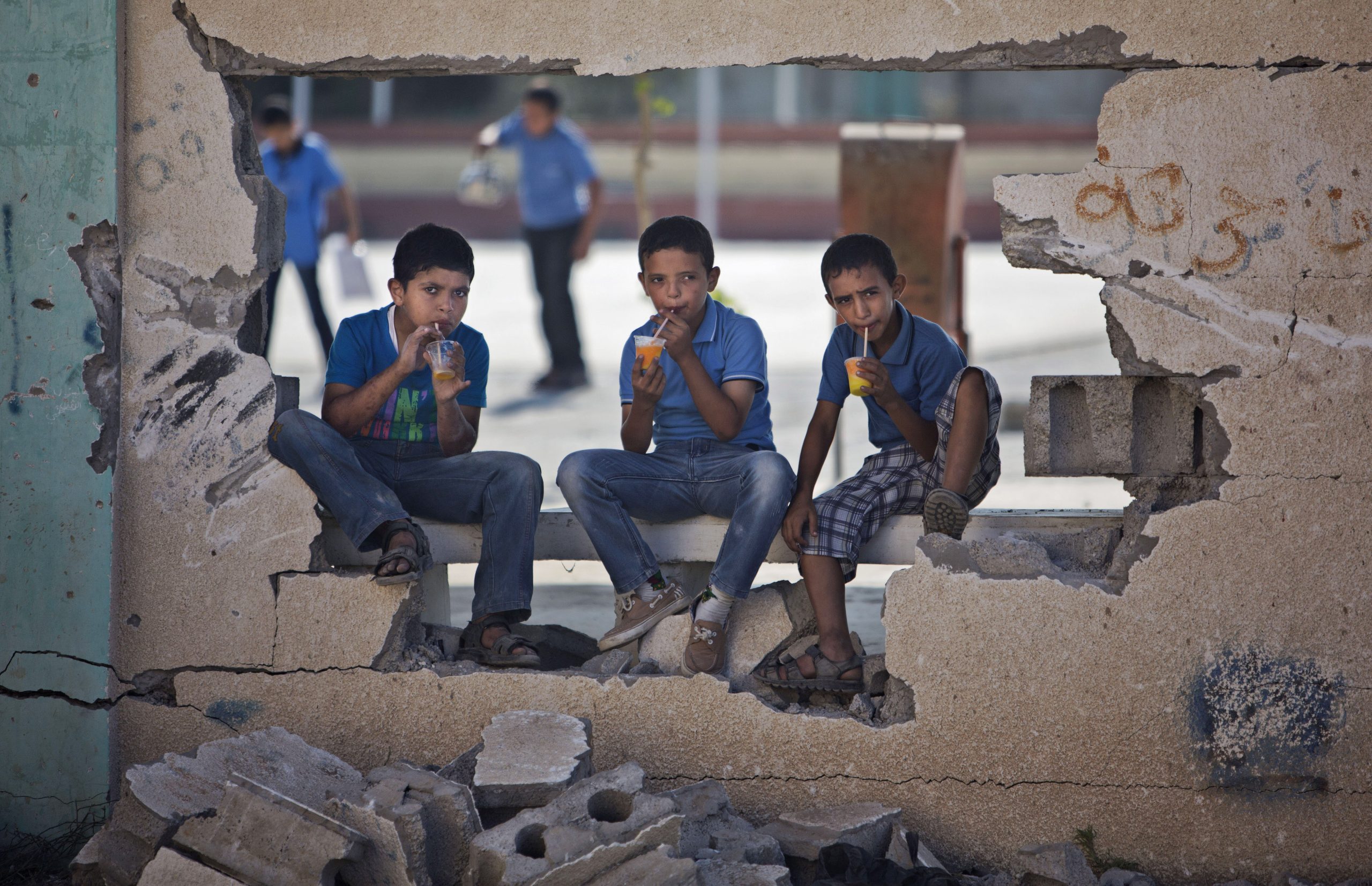 Gaza children return to school after war