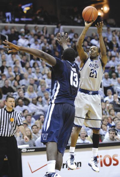 Nick Wass/APJason Clark finished with 15 points, six rebounds and three assists in Georgetown's victory over Villanova on Saturday.