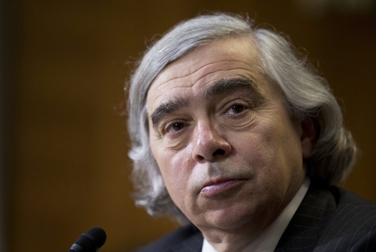 Energy Secretary Ernest Moniz speaks to reporters in August. (AP File)