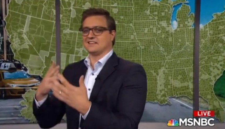 Chris Hayes is seen on MSNBC.