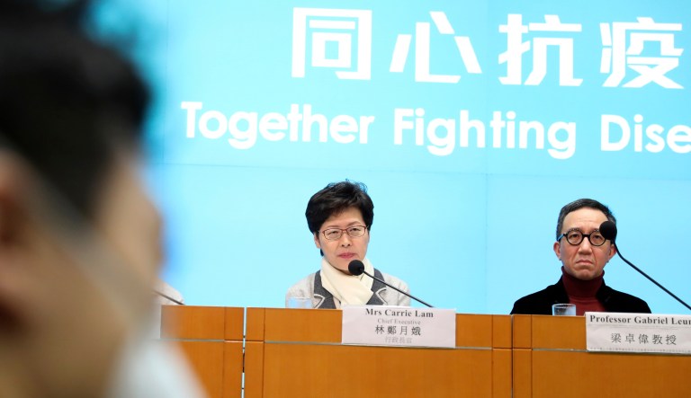 Carrie Lam, Hong Kong's chief executive, speaks during a news conference in Hong Kong, China, on Tuesday, Sept. 3, 2019.