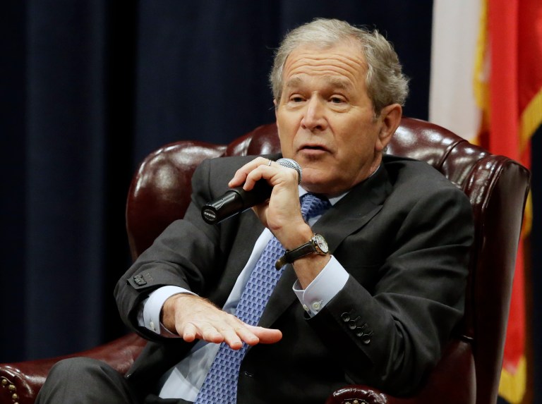 Former President George W. Bush will be among the keynote speakers at the Republican Jewish Coalition's spring meeting, the group announced in an email to supporters Thursday obtained by the Washington Examiner. (AP Photo/Pat Sullivan)