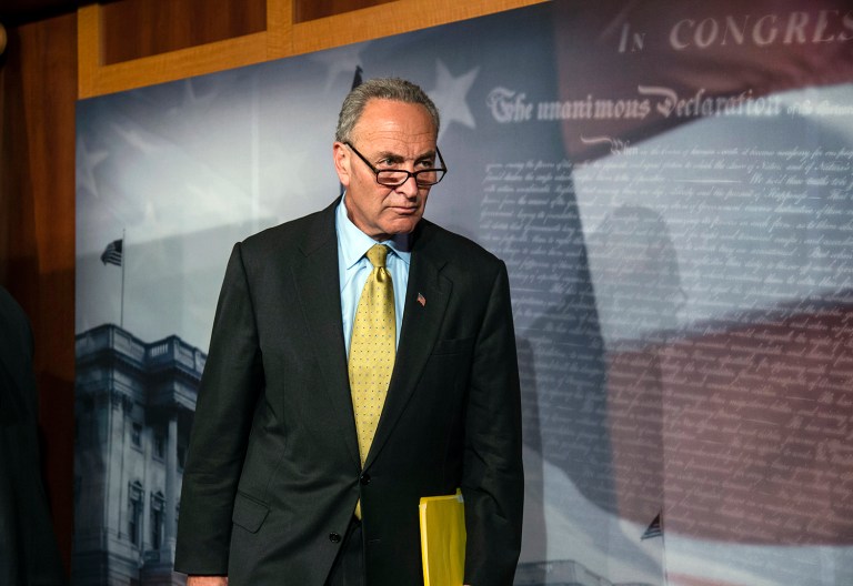 Chuck Schumer, D-N.Y., condemned the decision to let the United Nations resolution condemning Israeli settlements in the West Bank. (AP Photo/J. Scott Applewhite)