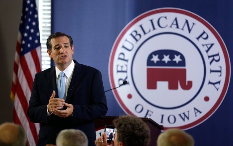 In Iowa, Sen. Ted Cruz talked to evangelicals and the state GOP. AP Photo