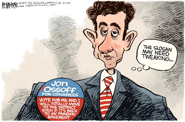 Editorial cartoon: Jon Ossoff for Congress