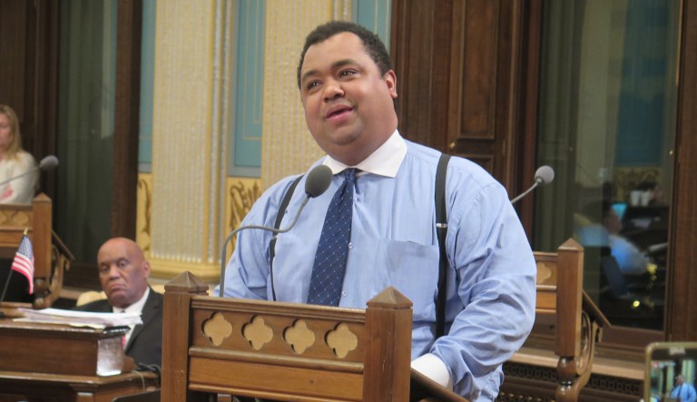Michigan State Sen. Coleman Young II, the son of Detroit's first black mayor, will announce Monday his intent to run for the seat Rep. John Conyers, D-Mich., held for more than 50 years. (AP Photo/David Eggert)
