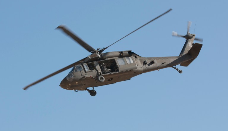 A Black Hawk helicopter crashed off the coast of Yemen. The crash is still being investigated, the Defense Department said. (Minnesota Army National Guard photo by Spc. Jess Nemec/Released)