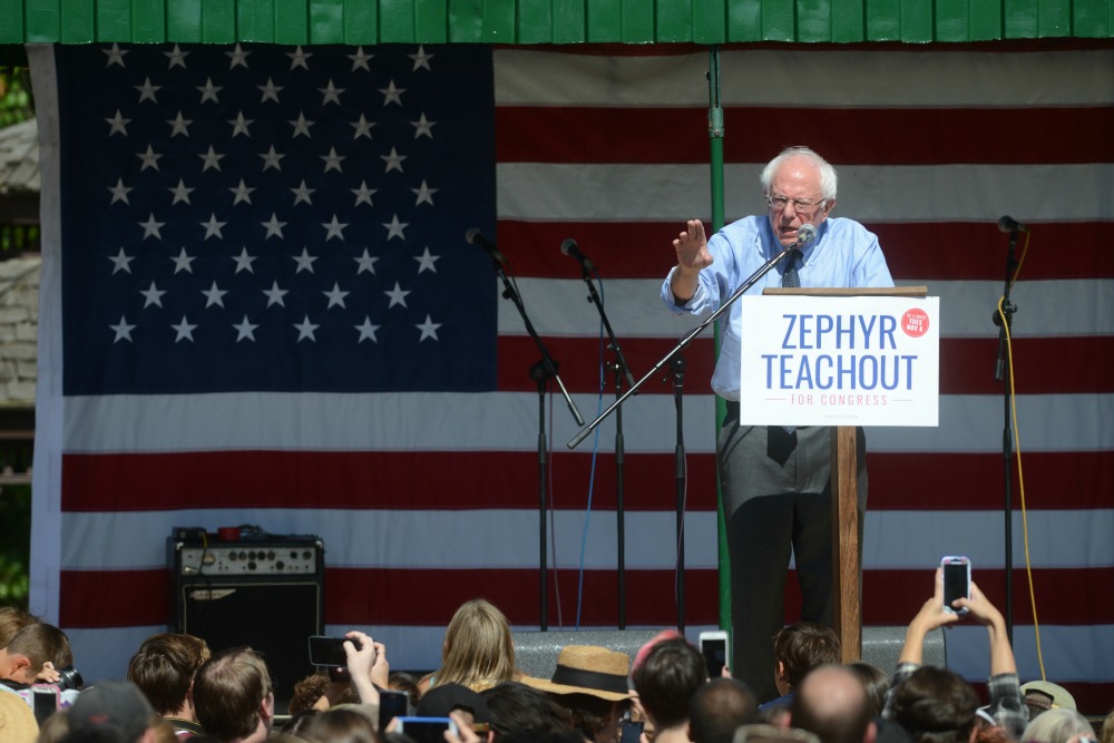 Sanders calls Trump an ‘absolute disaster,’ then rails against Democrats