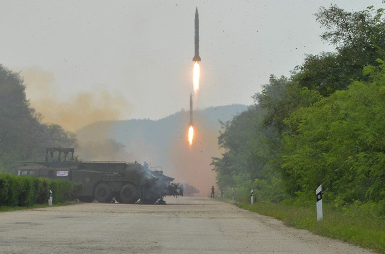 Hyten said while North Korea's testing of nuclear weapons and related missile technology is crude by U.S. standards, it's just a matter of time before it solves the technical problems and achieves a nuclear capability. (Korean Central News Agency/Korea News Service via AP)