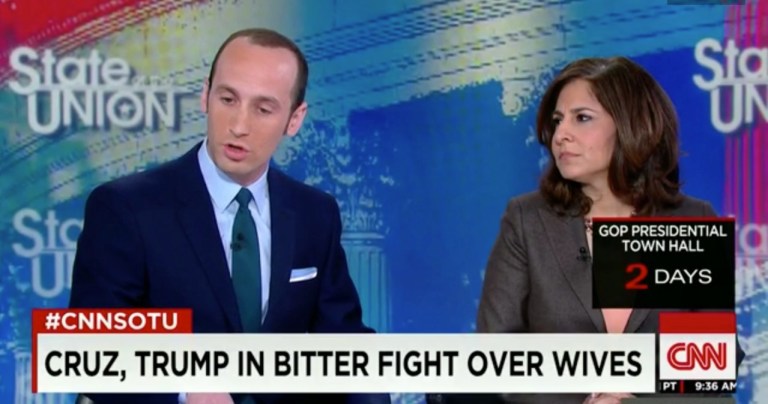 The report did not connect the risk the risk to immigration policy, as Miller attempted to. (Screengrab/CNN)