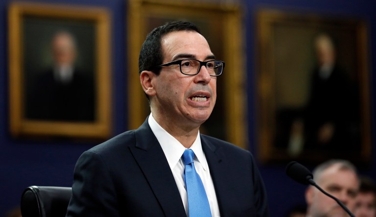 Mnuchin promised he'd divest and Mnuchin followed through. Good on him. (AP Photo/Alex Brandon)