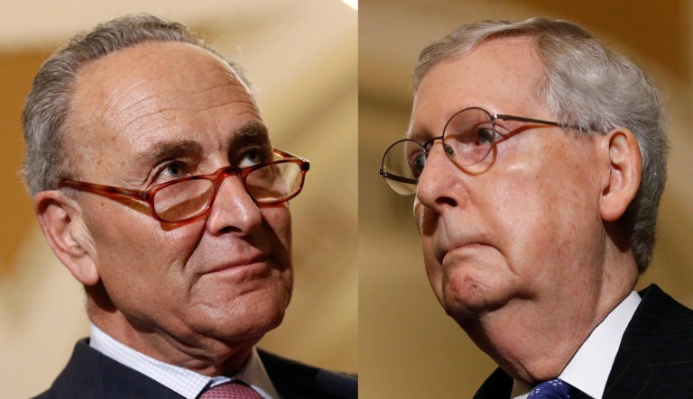 Chuck Schumer and Mitch McConnell.