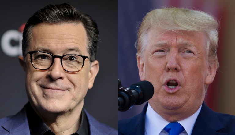Stephen Colbert, Donald Trump.