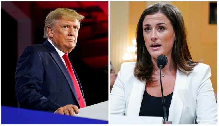 Trump/Hutchinson diptych(AP Photo)