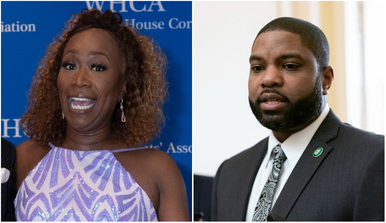 Joy Reid, host of MSNBC's The ReidOut, and Rep. Byron Donalds (R-FL)