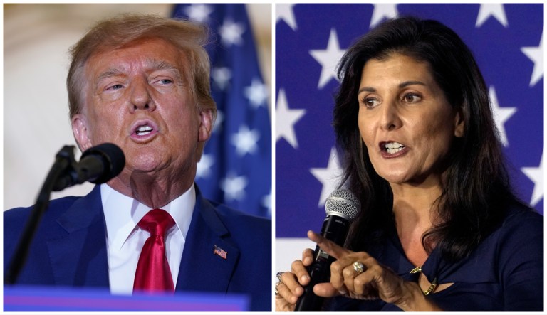 Former President Donald Trump and former South Carolina Republican Gov. Nikki Haley.
