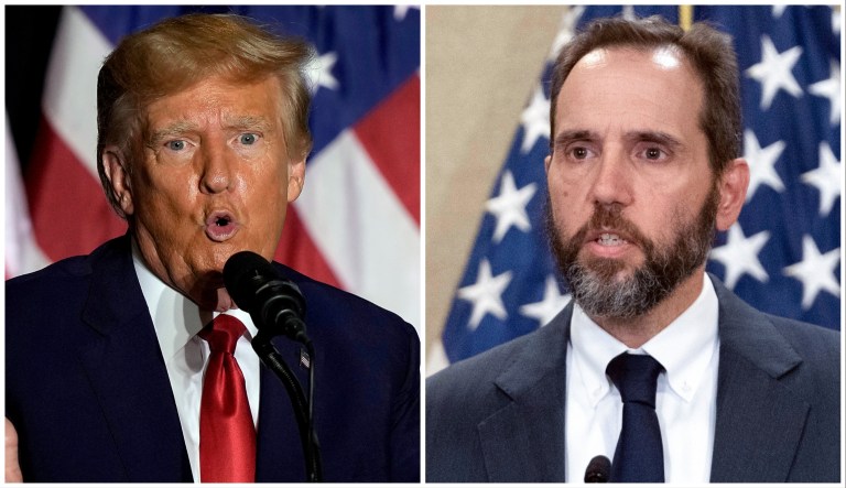 Former President Donald Trump and Special Counsel Jack Smith.