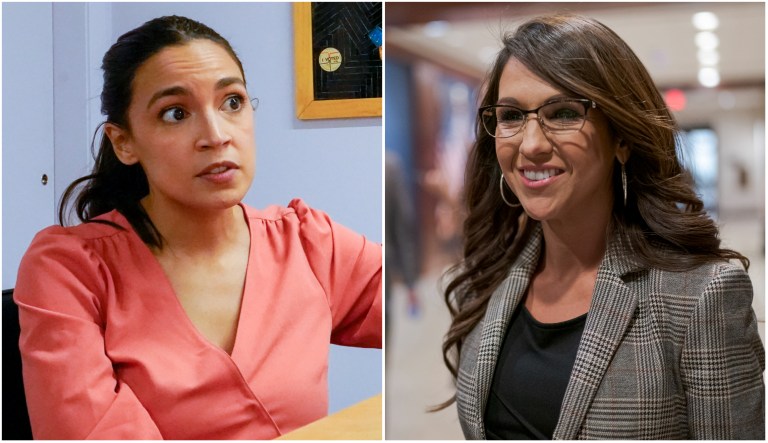 Reps. Alexandria Ocasio-Cortez (D-NY) and Lauren Boebert (R-CO)