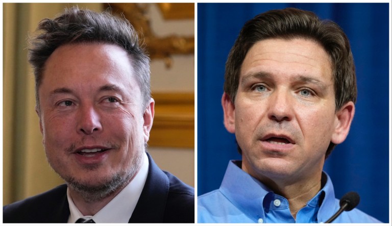 Elon Musk and Ron DeSantis.