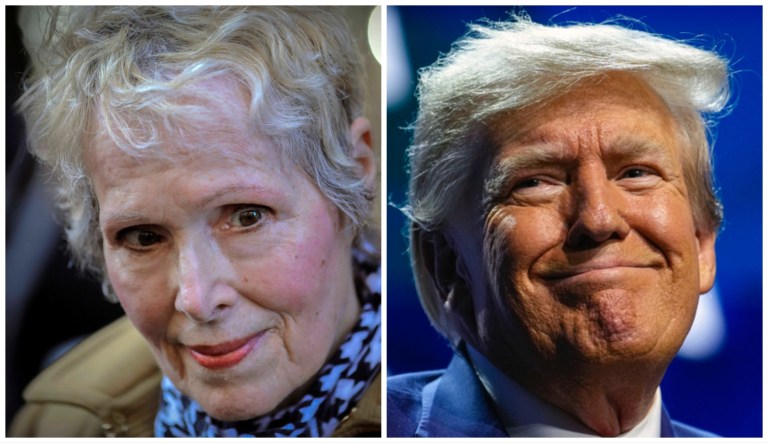 E. Jean Carroll and Donald Trump.