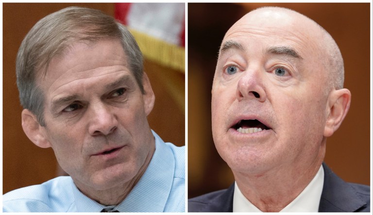 Jim Jordan and Alejandro Mayorkas.