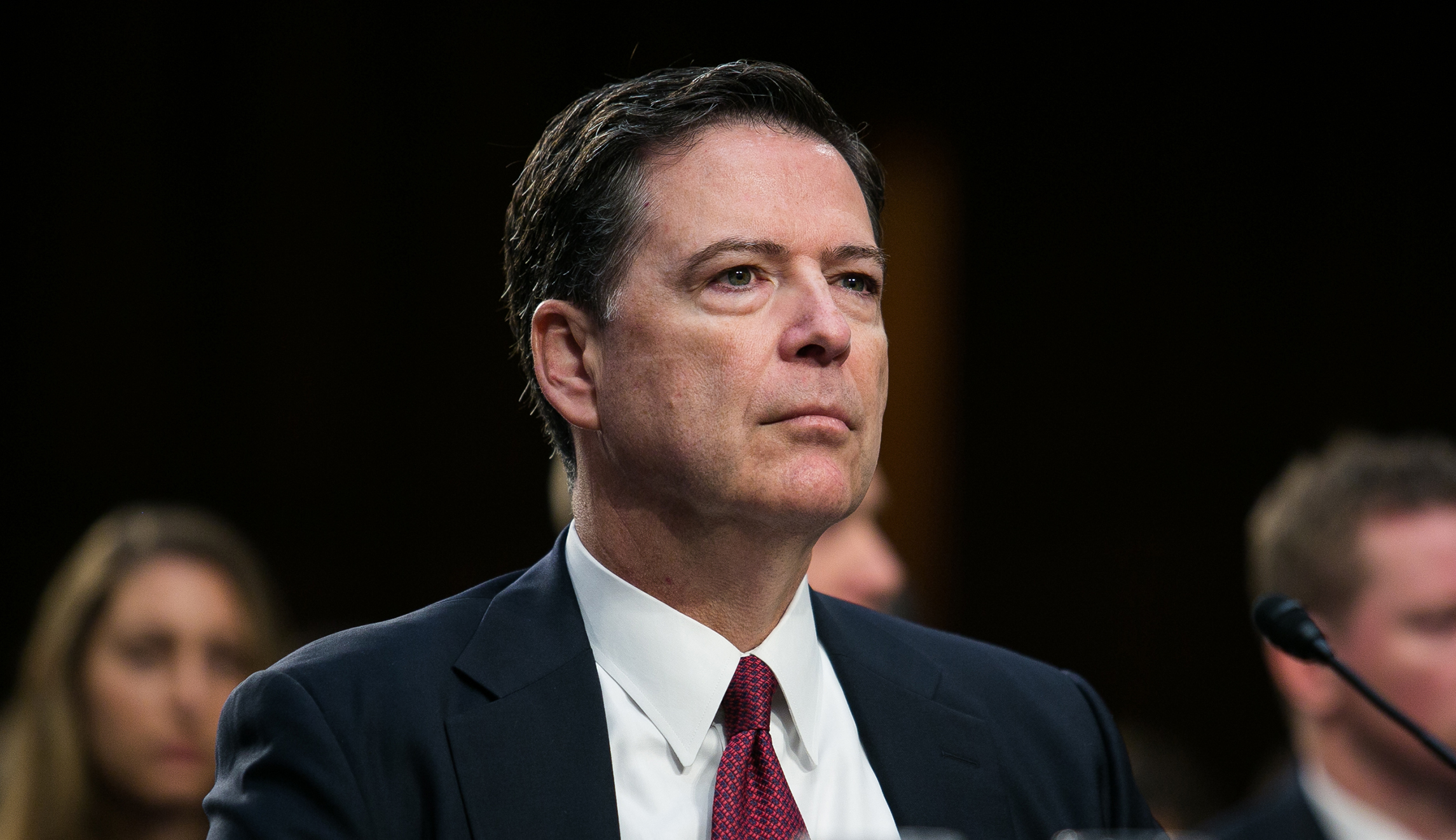 Former FBI Director James Comey testifies on Capitol Hill, Thursday, June 8, 2017, before the Senate Intelligence Committee, on the alleged Russian interference of the 2016 U.S. elections. 