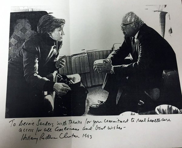 Sanders releases 1990s picture of Clinton praising him on healthcare