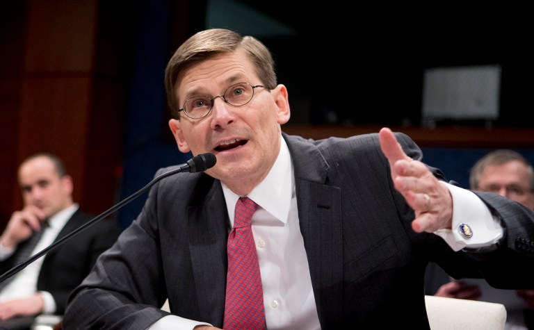 Former CIA Acting Director Michael Morell announced Friday that he will be supporting former Secretary of State Hillary Clinton over Donald Trump in November. (AP Photo/Manuel Balce Ceneta)