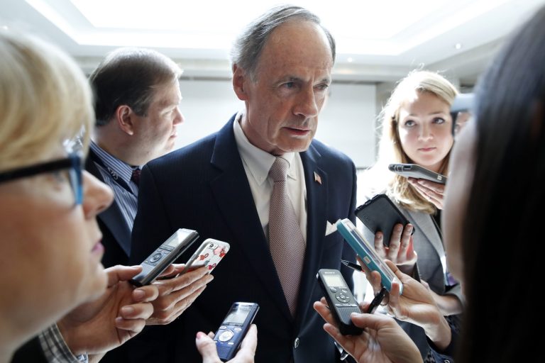 Sen. Tom Carper, D-Del., suspects that the Arkema plant was lax in meeting its EPA-required risk planning requirements, which may have resulted in the blasts. He wants EPA Administrator Scott Pruitt to get back to him with answers by Sept. 29. (AP Photo/Jacquelyn Martin)