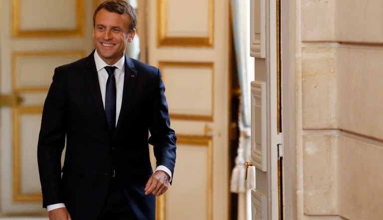 The first round results indicate Macron's La Republique En Marche (LREM) Party is likely to win a huge majority. (AP Photo/Francois Mori)