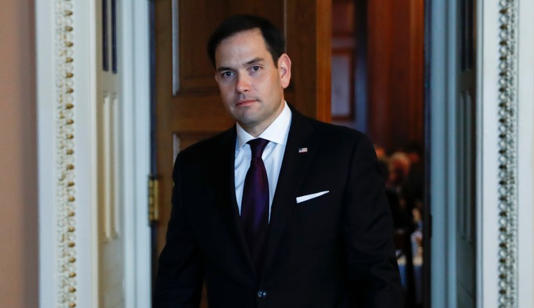 Sen. Marco Rubio, R-Fla., told congressional leaders earlier in the day he will vote against the $1.5 trillion tax plan negotiated by House and Senate Republicans unless the child tax credit is further expanded. (AP Photo/Carolyn Kaster)