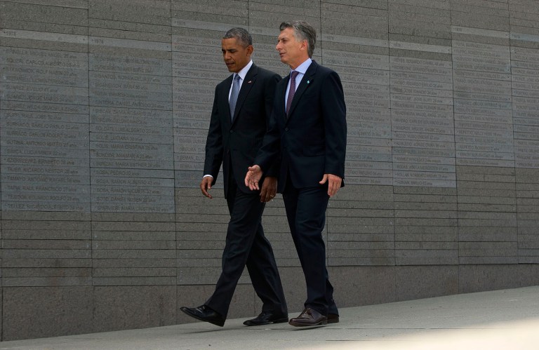 Appearing with Argentine President Mauricio Macri, Obama said he was releasing the records 