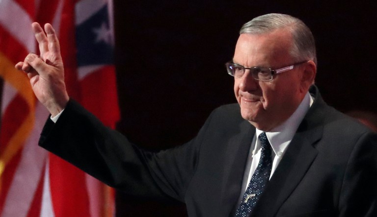President Trump said he's considering a pardon for former Maricopa County Sheriff Joe Arpaio. (AP Photo/Paul Sancya, File)