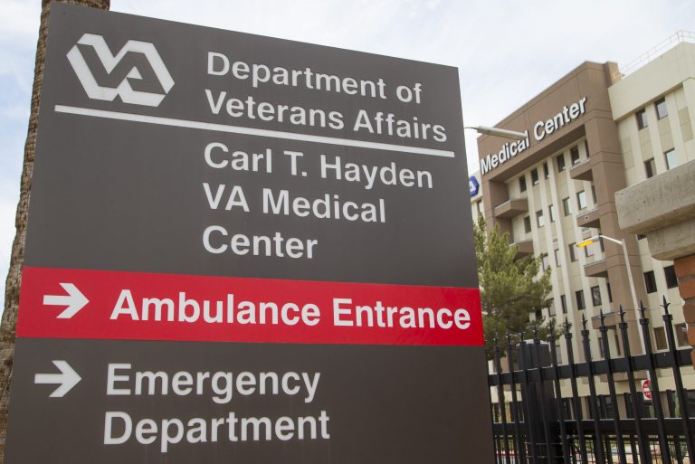 The Carl T. Hayden VA Medical Center in Phoenix. About 1,700 veterans in need of care were 