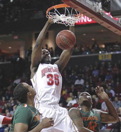 Patrick Semansky/APForward James Padgett had 16 points and six rebounds to help Maryland defeat Miami on Tuesday at Comcast Center.