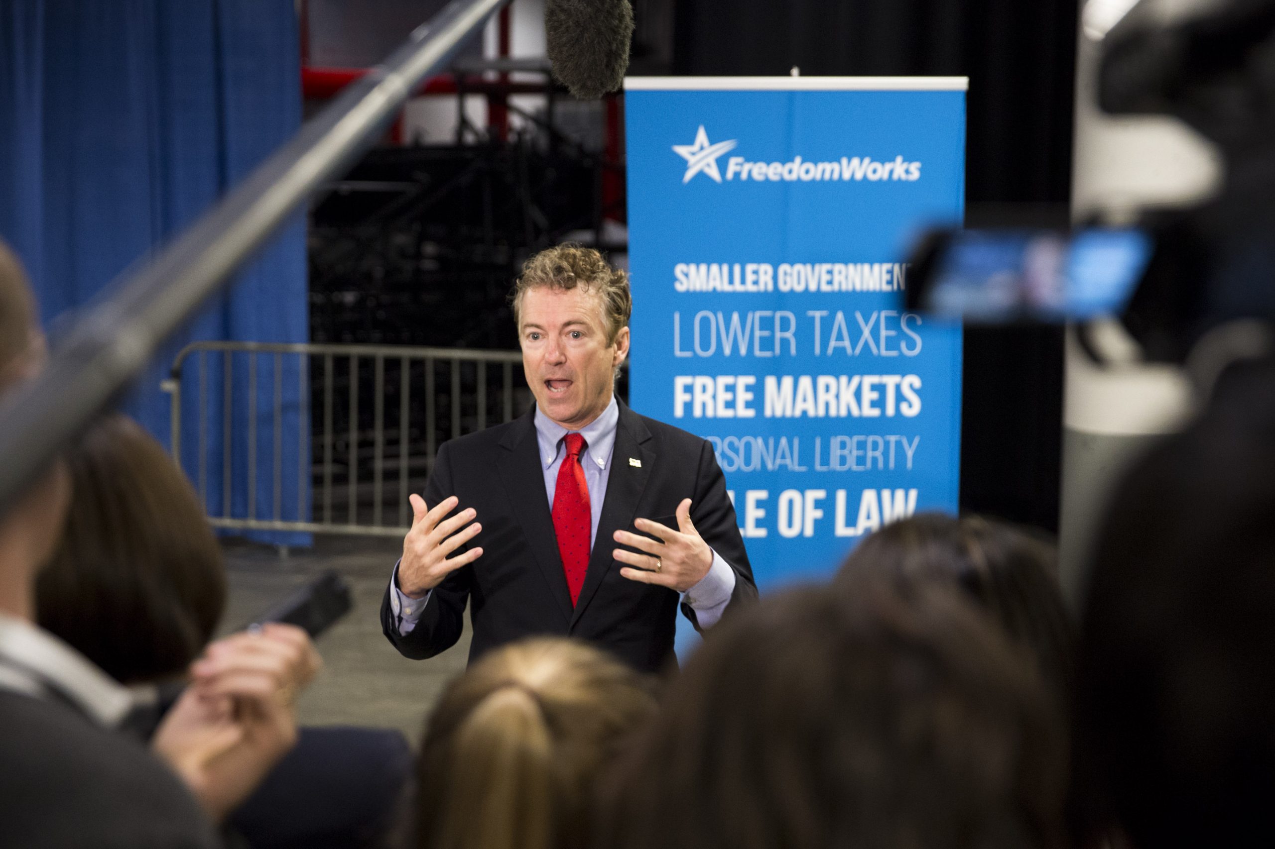 Rand Paul has decided to be a message candidate, with an anti-Rubio message