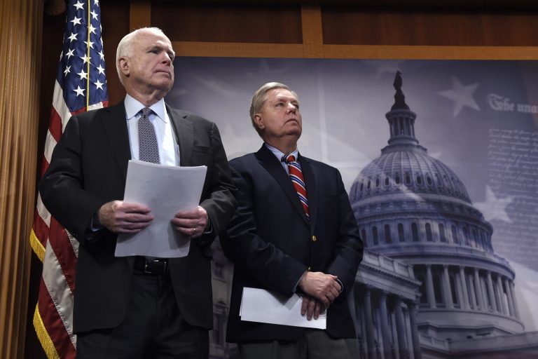 Sen. John McCain, R-Ariz., the chairman of the committee, and Sen. Lindsey Graham, R-S.C., released a joint statement calling the sanctions levied on Russia by Obama 