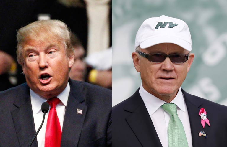 Despite his taunting of Jets owner Woody Monday, Donald Trump has previously said the two men are 