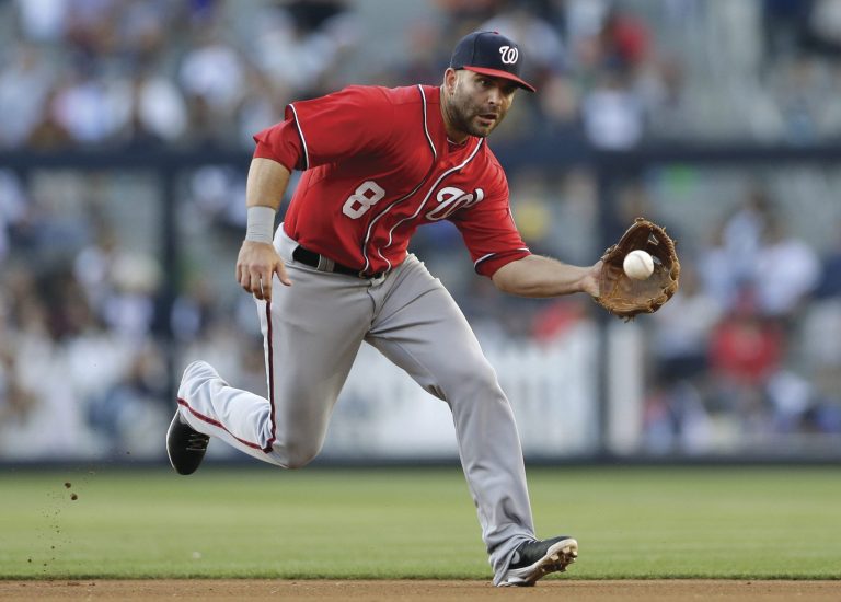Gregory Bull/AP
Nationals second baseman Danny Espinosa might face a demotion to the minor leagues if his bat doesn't heat up soon.