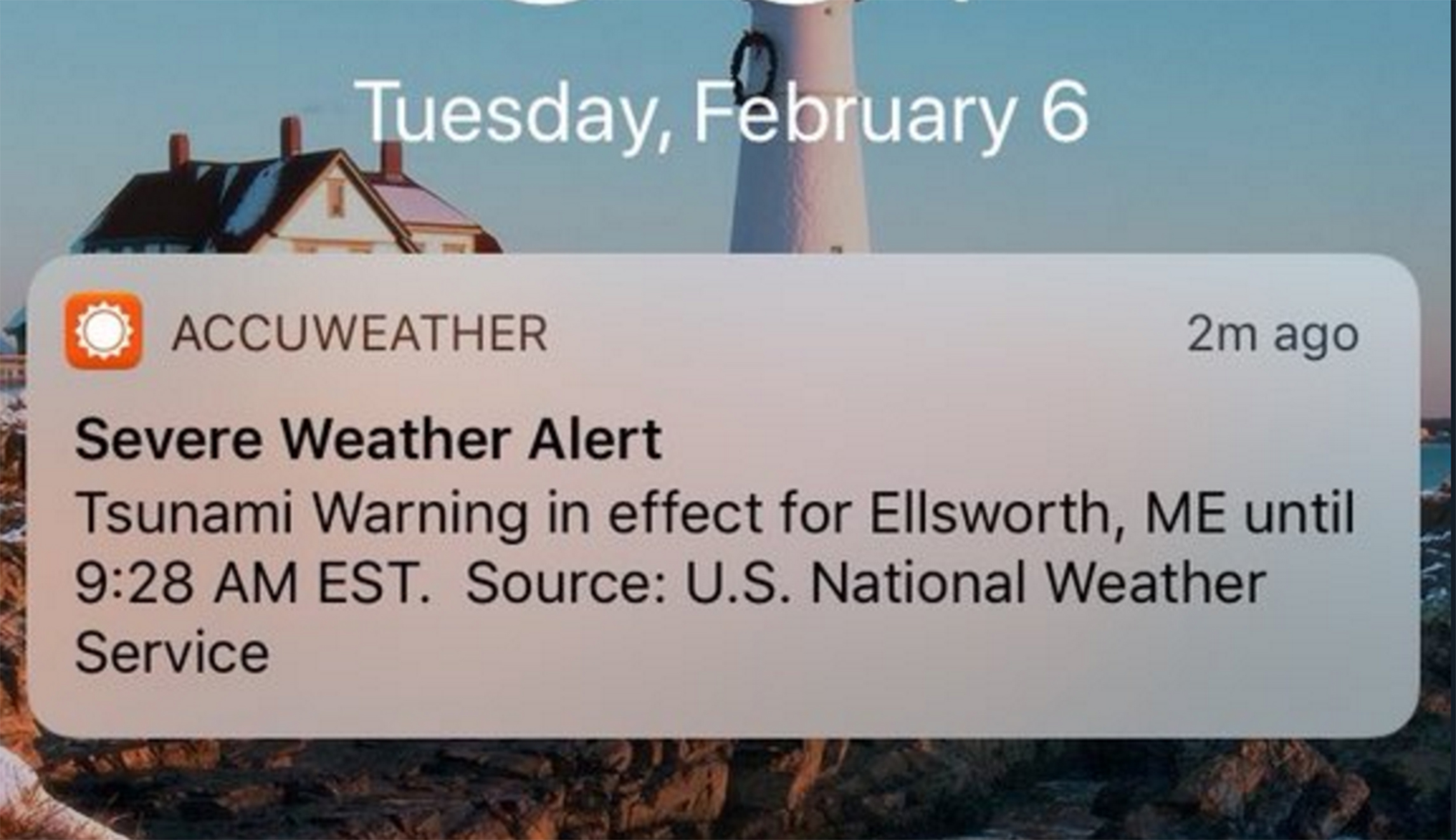 Accuweather in hot water after sending tsunami alert to East Coast residents
