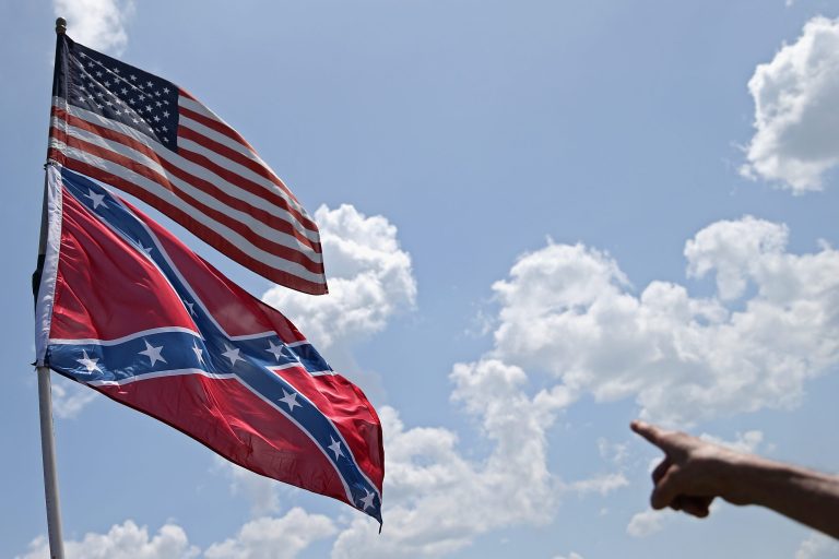 According to a Gallup poll, 67 percent of Republicans believe it's all right for Southern states to fly the Confederate flag. (Getty Images)