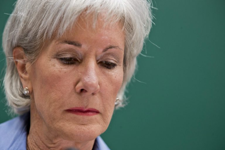 Health and Human Services Secretary Kathleen Sebelius pauses while testifying on Capitol Hill in Washington on Oct. 30. (AP Photo/J. Scott Applewhite)