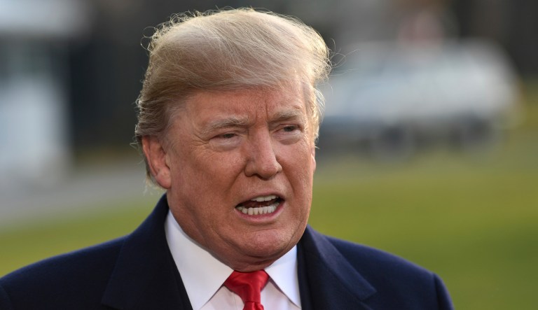 The news cycle might have changed in America, but Trump's tweets are causing real issues in London. (AP Photo/Susan Walsh)