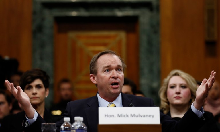 The nomination for President Trump's budget director Rep. Mick Mulvaney, R-S.C, is headed to the Senate floor. (AP Photo/Carolyn Kaster)