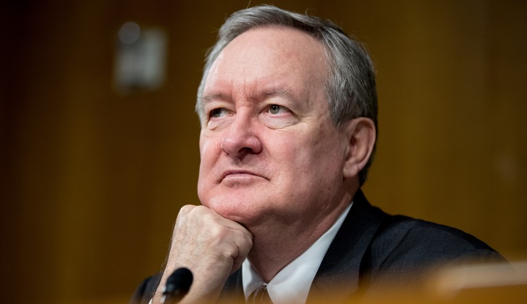 Sen. Mike Crapo, R-Idaho, said a bipartisan deal on rules relief for regional banks would increase the cutoff from $50 billion in assets, a line set in the 2010 Dodd-Frank financial reform law, to $250 billion. (AP Photo/Andrew Harnik)