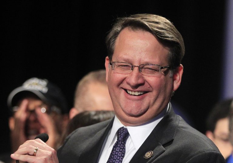 Rep. Gary Peters, the Democratic candidate for Senate in Michigan, has led Republican Terri Lynn Land in public polling by four points on average, according to Real Clear Politics poll tracking. (AP/Carlos Osorio)