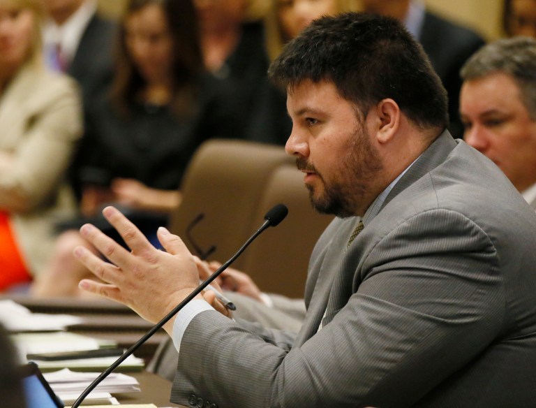 Oklahoma prosecutors have filed child prostitution charges against state Sen. Ralph Shortey, R-Oklahoma City, after police found him in a hotel room a 17-year-old boy. (AP Photo/Sue Ogrocki)
