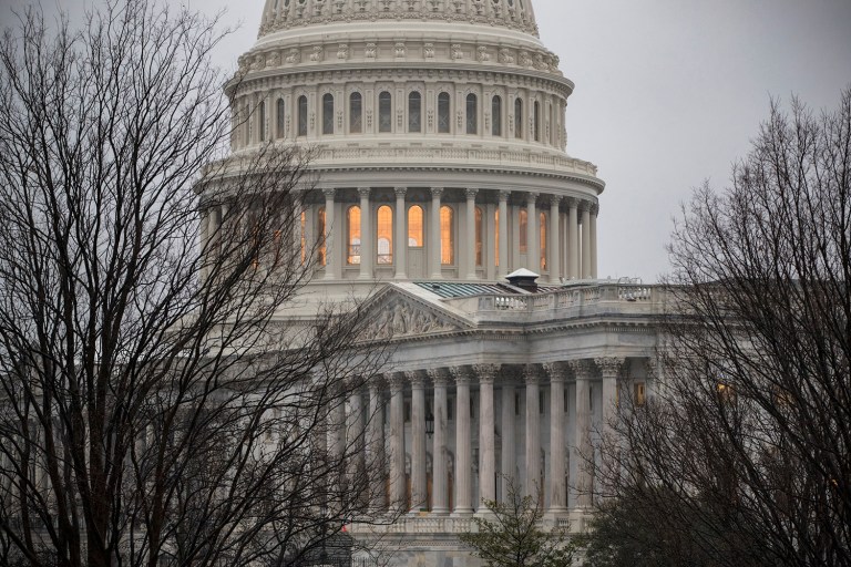 Senators began debating the repeal measure Wednesday as Vice President-elect Mike Pence met privately with GOP lawmakers to discuss Obamacare's elimination and its eventual replacement. (AP Photo/J. Scott Applewhite)